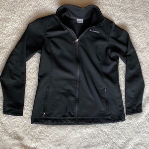 Womens XL Columbia OMNI-SHIELD black zip up lightweight